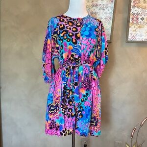 Proud Poppy Kasey Rainbow Colorful Abstract & Animal Print Dress